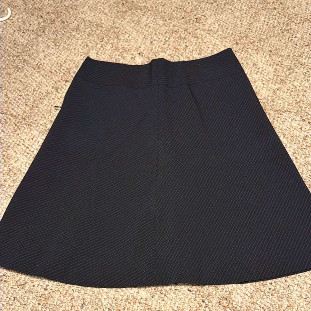 Elegant Black Pinstripe Skirt